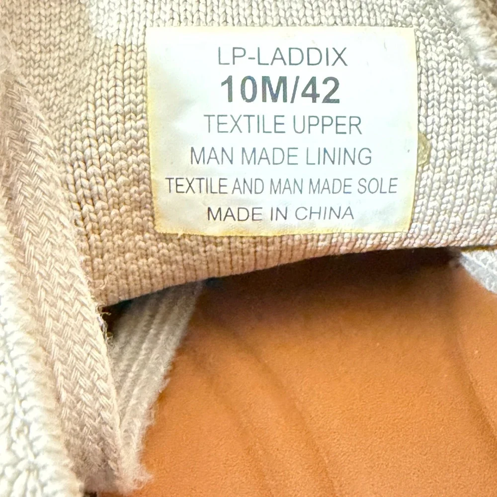 Lucky Brand Laddix Mens 10M Gray Knit‎ Lace Up Low Top Sneakers LP-LADDIX